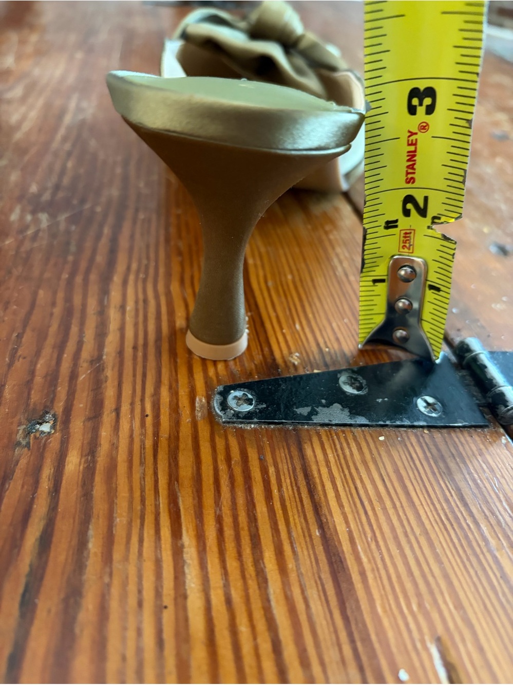 Alex Marie Olive Satin Pointed Knot Mules - Picture 8 of 8